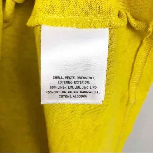 ANTHROPOLOGIE | MEADOW RUE Ravenna Yellow Shirt L - Picture 8 of 11